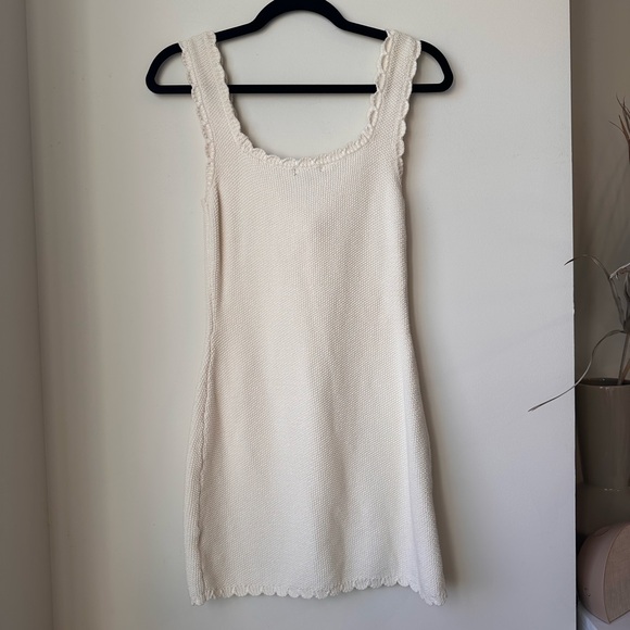 Wild Fable Rosette Mini Sweater Dress in Cream size Small - Picture 6 of 10